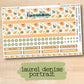 a planner sticker with flowers and leaves on it