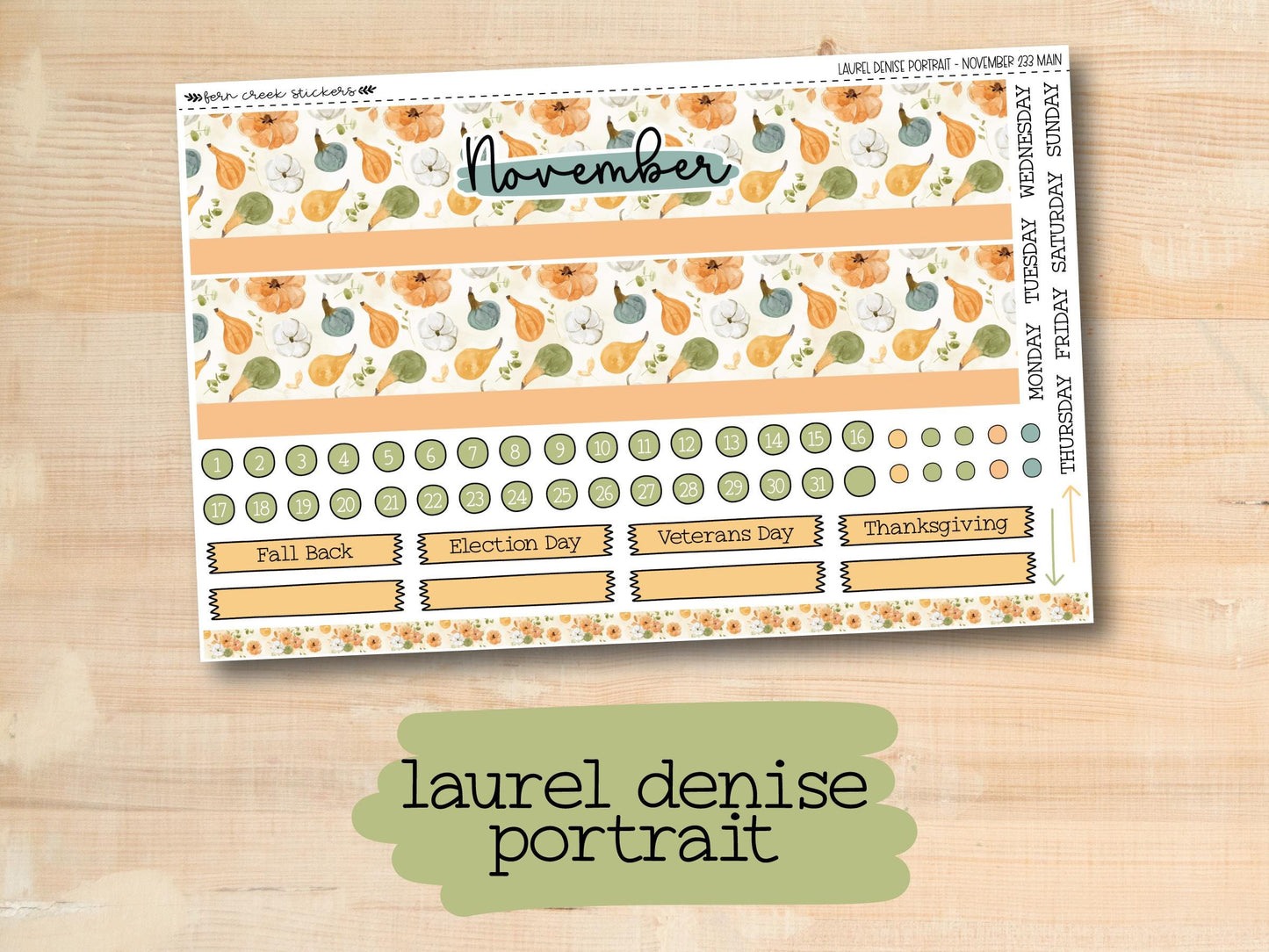 a planner sticker with flowers and leaves on it