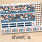 a planner sticker with a floral pattern on it