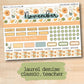 a planner sticker with flowers on it