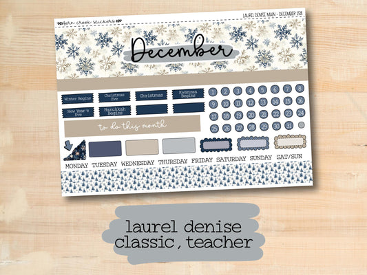 a planner sticker with a snowflake theme