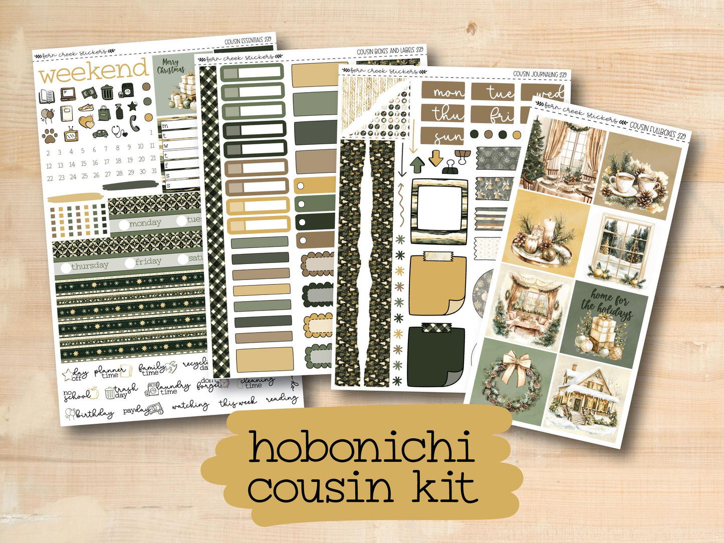 the hobonich cousin kit includes a variety of stickers