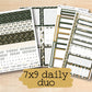 a collection of planner stickers with the text 7x9 daily duo