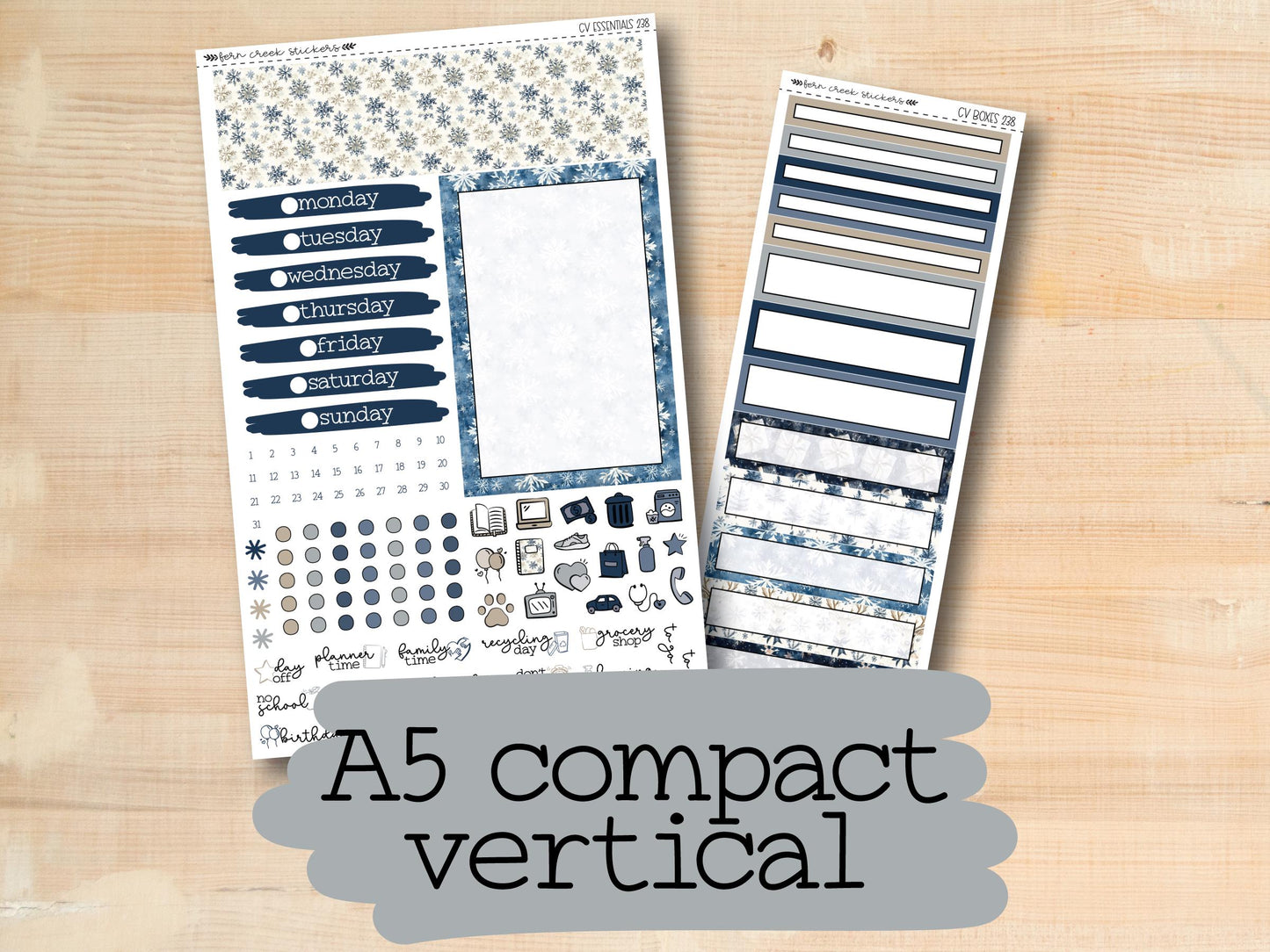 a5 compact vertical vertical sticker kit