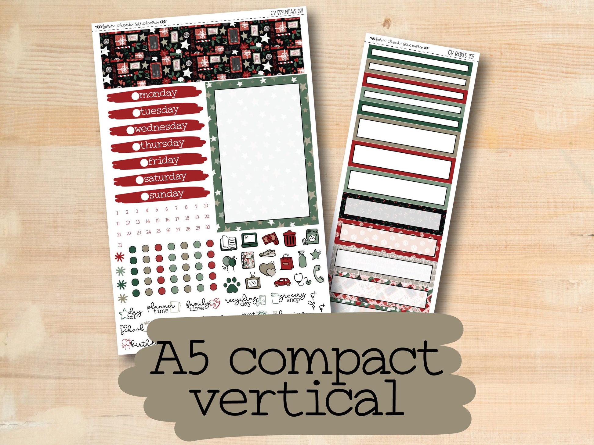 a5 compact vertical vertical stickers for the happy planner