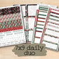 a collection of christmas planner stickers with the text, 7x9 daily duo