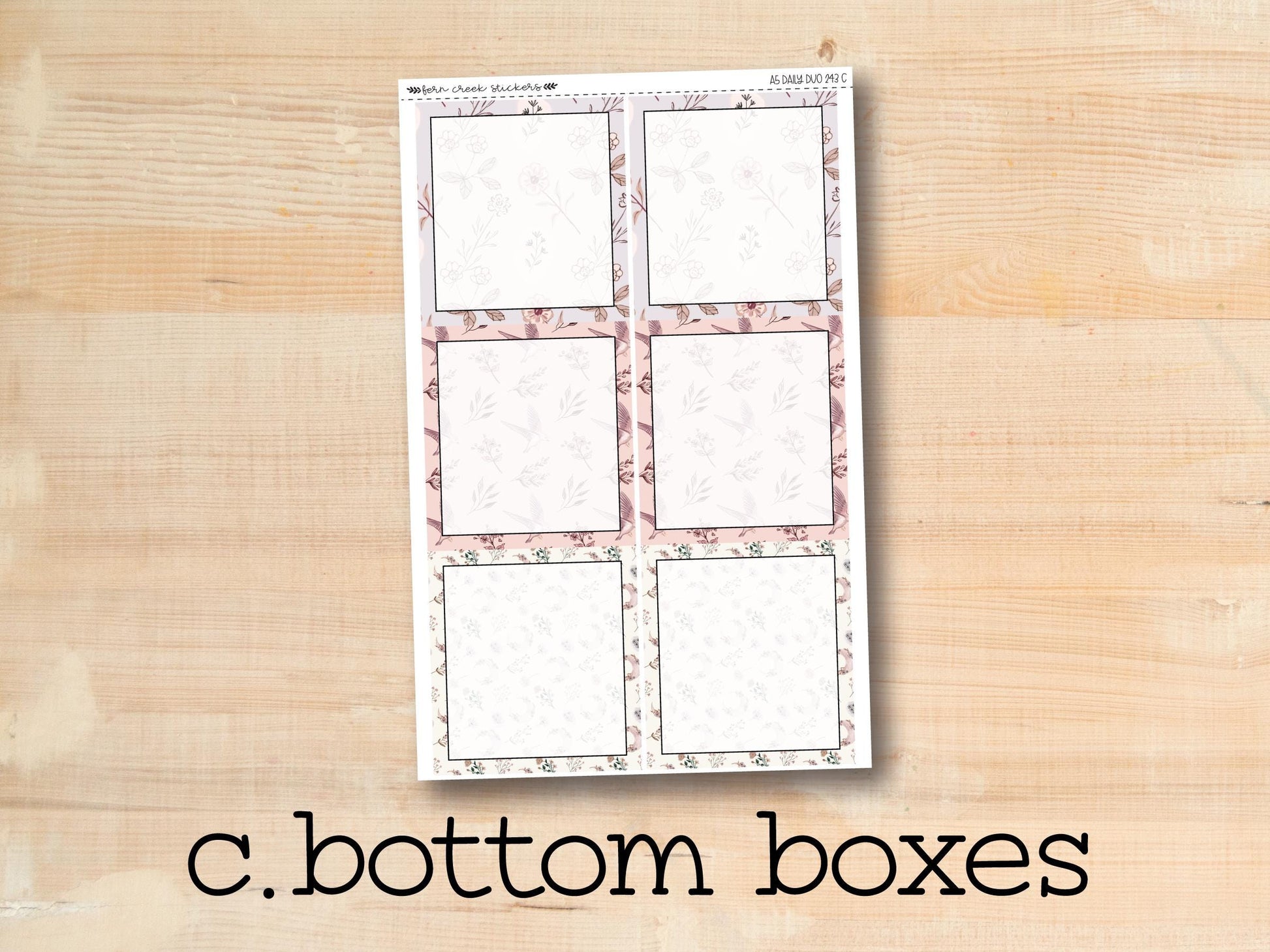 a picture of a wooden surface with the words c bottom boxes