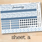 a sheet of paper with a blue and white pattern on it