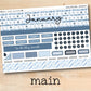 a planner sticker with the words january on it