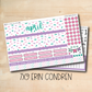 a pair of planner stickers with the words april on them