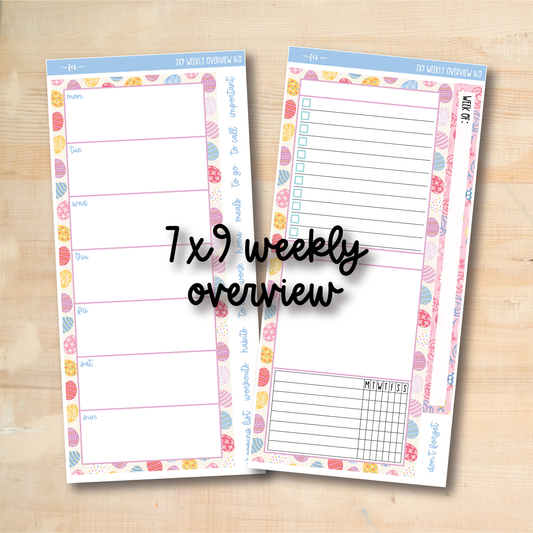 7x9-WO 160 || EGG HUNT 7x9 Daily Duo Erin Condren Weekly Overview