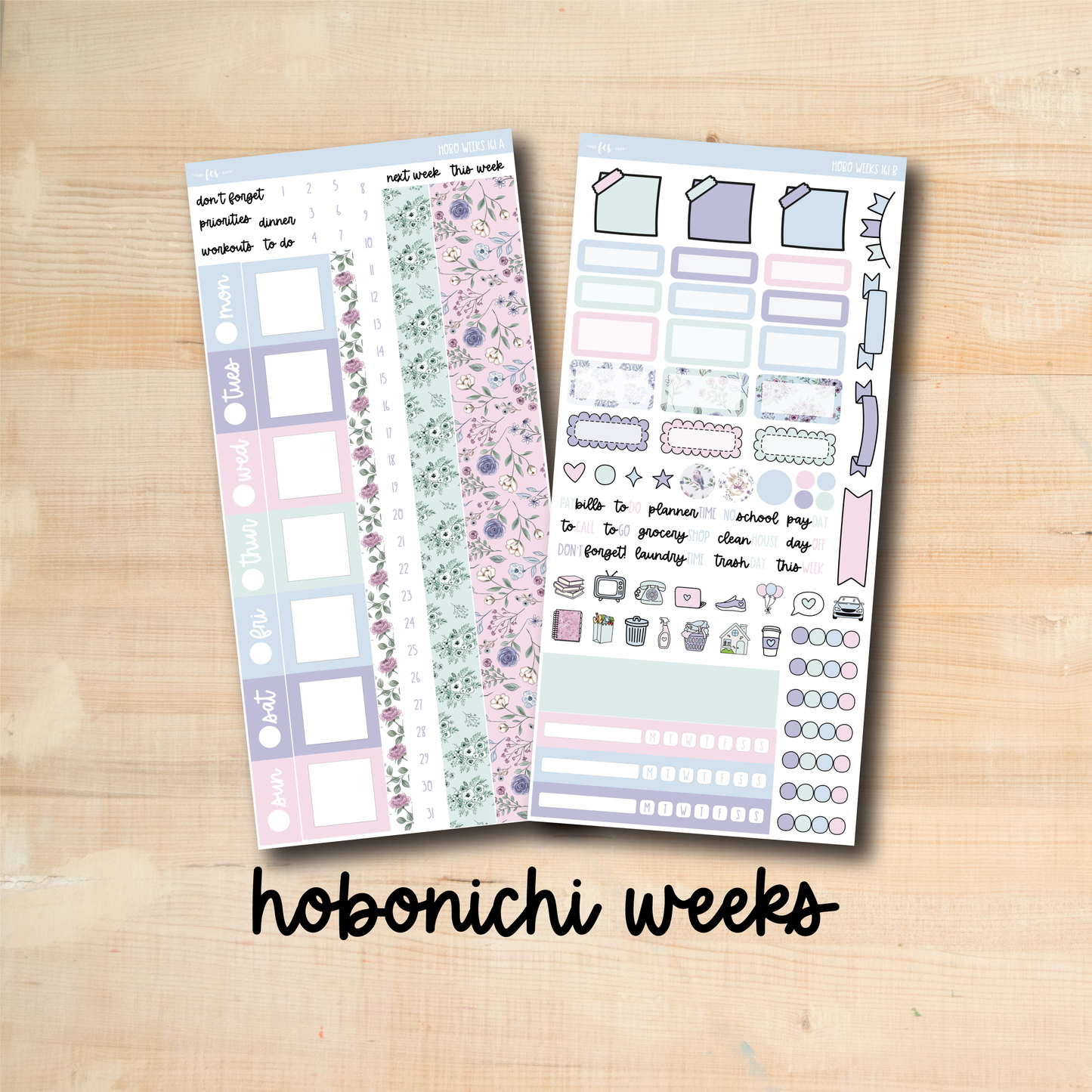 HW 161 || COTTAGE GARDEN Hobonichi Weeks Kit
