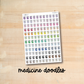 DOODLES-31 || MEDICINE doodle planner stickers