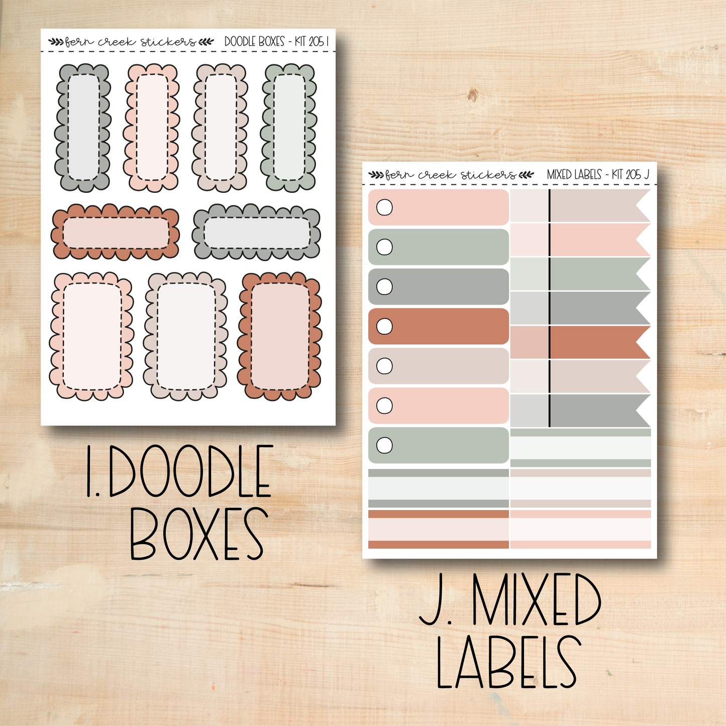 a printable planner sticker with the words doodle boxes and a picture of