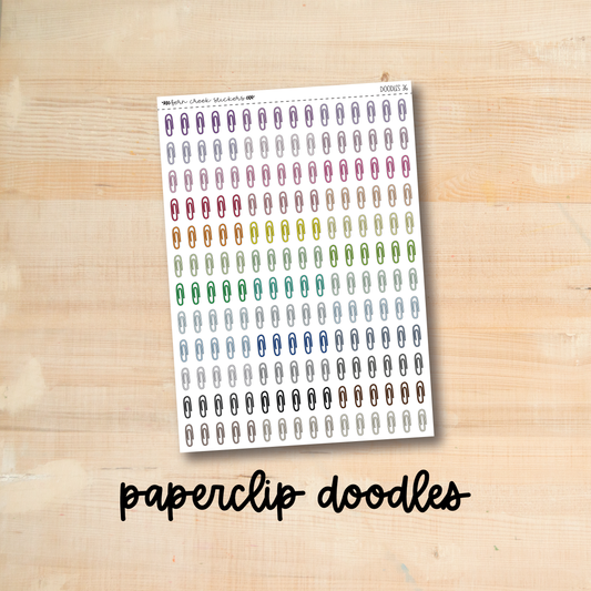 DOODLES-36 || PAPERCLIP doodle planner stickers