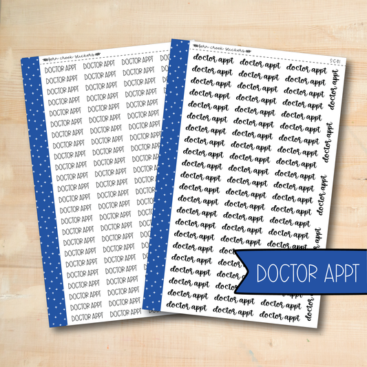 S-C-11 || DOCTOR APPT script stickers
