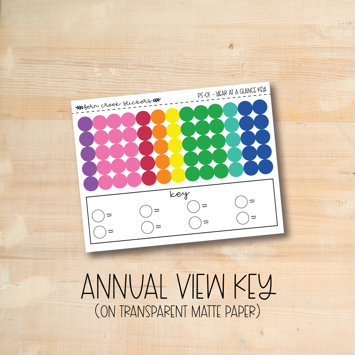 PS-01 || Annual view key and dots on transparent matte paper