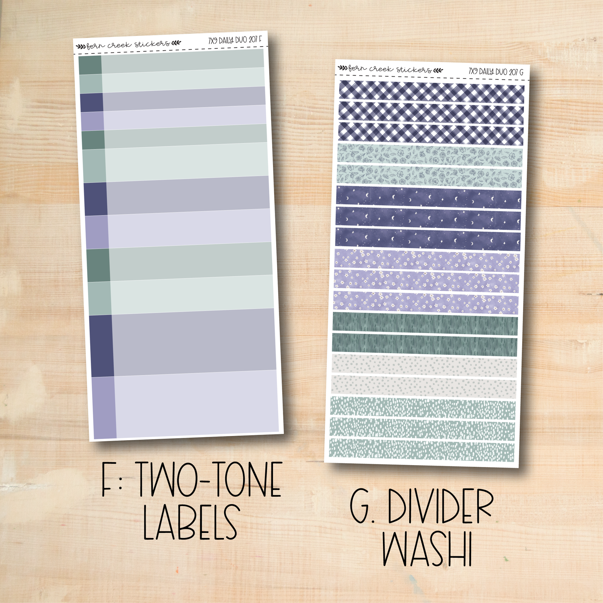 two tone stickers with different patterns on them