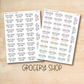 S-D-11 || GROCERY SHOP script stickers
