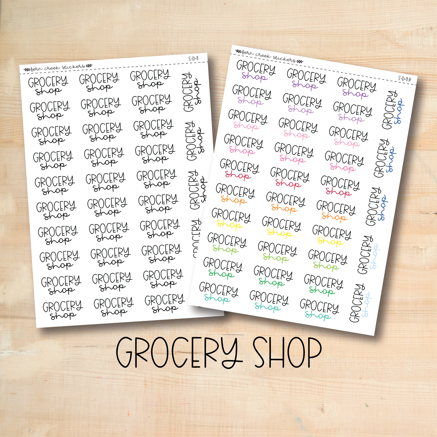 S-D-11 || GROCERY SHOP script stickers