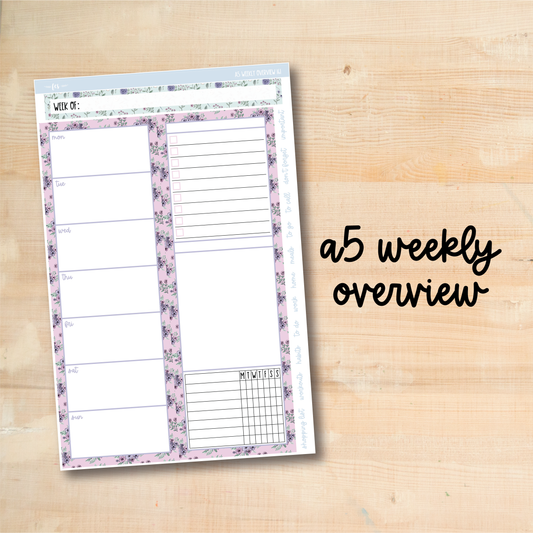 A5-WO 161 || COTTAGE GARDEN A5 Daily Duo Erin Condren Weekly Overview