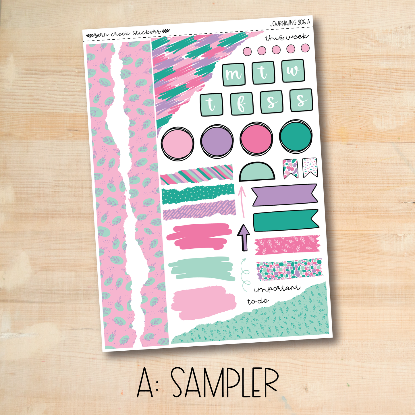 a sample of a sticker sheet with different shapes and sizes