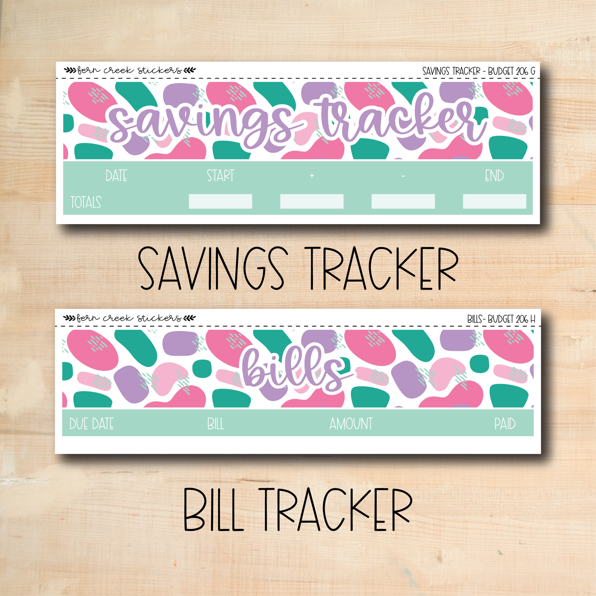 two coupons for savings trackerr and bill trackerr