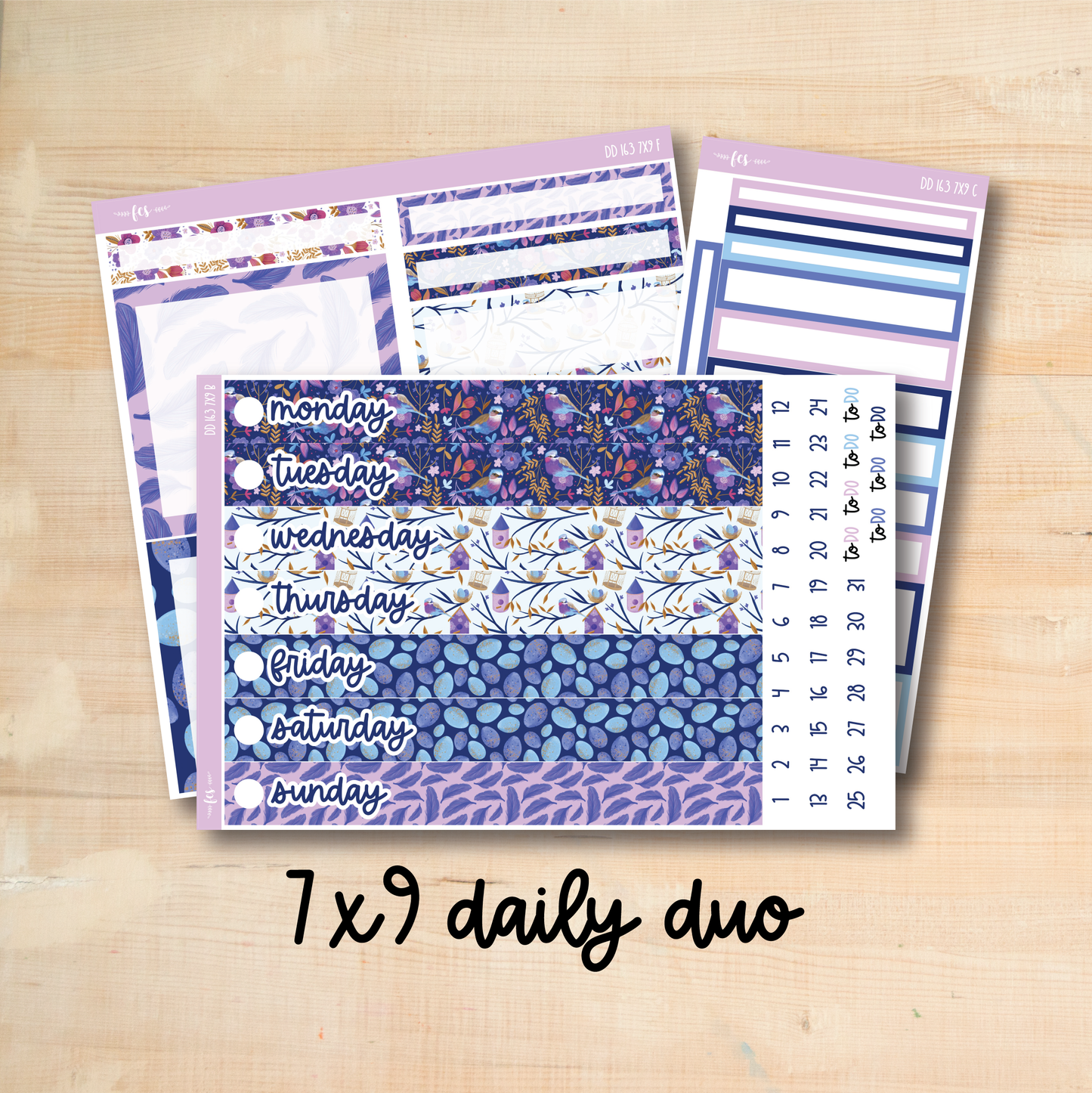 7x9 Daily Duo 163 || FANCY FEATHERS 7x9 Daily Duo Kit