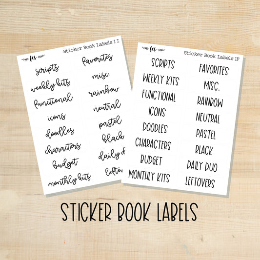 SB-LABELS-1 || Sticker book spine labels
