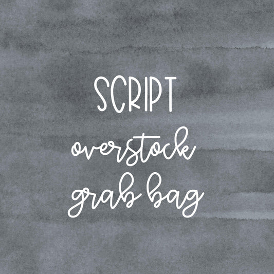 Script Overstock || Script Stickers Overstock grab bag