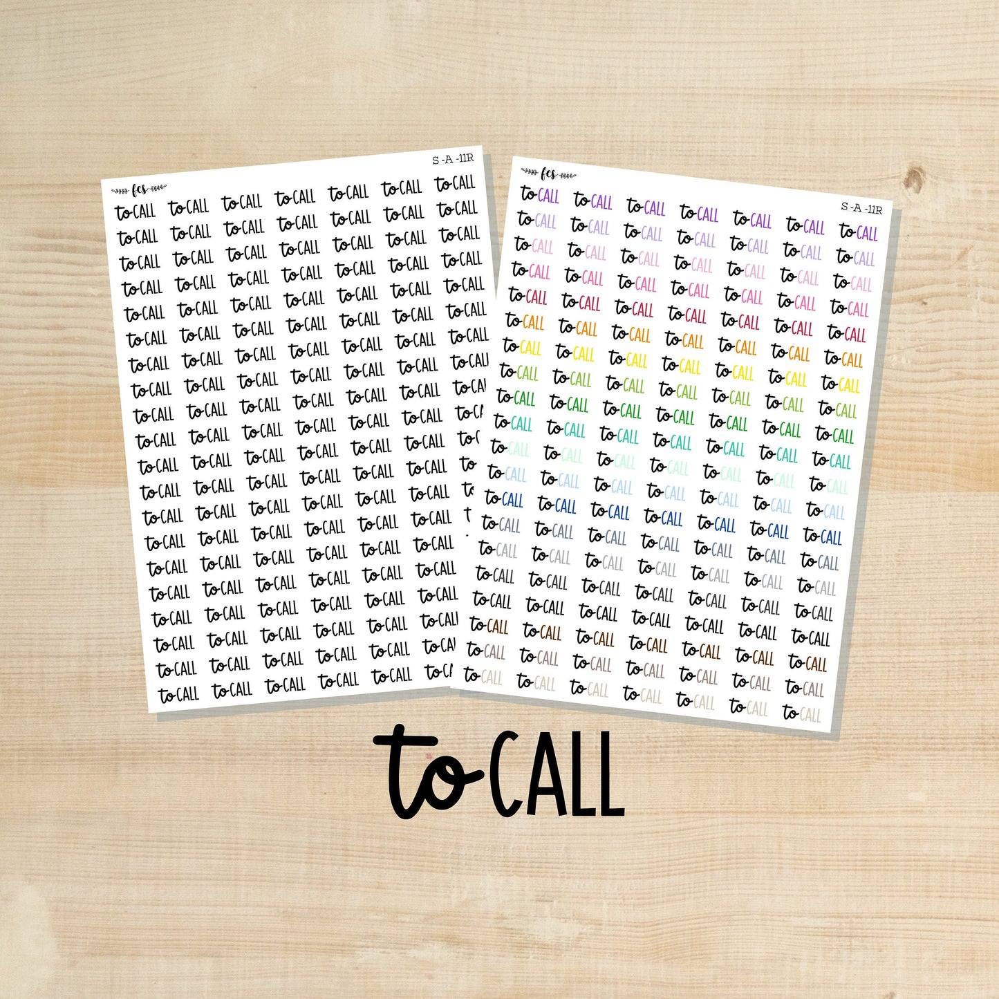 S-A-11 || TO CALL script stickers