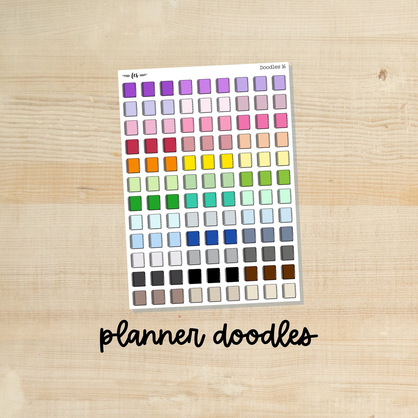 DOODLES-16 || PLANNER doodle planner stickers