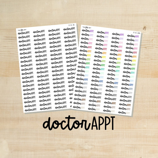 S-A-26 || DOCTOR APPOINTMENT script stickers