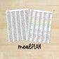 S-A-33 || MEAL PLAN script stickers