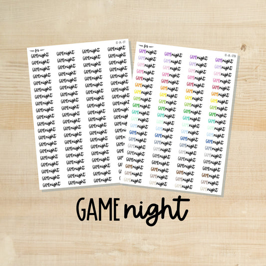 S-A-17 || GAME NIGHT script stickers