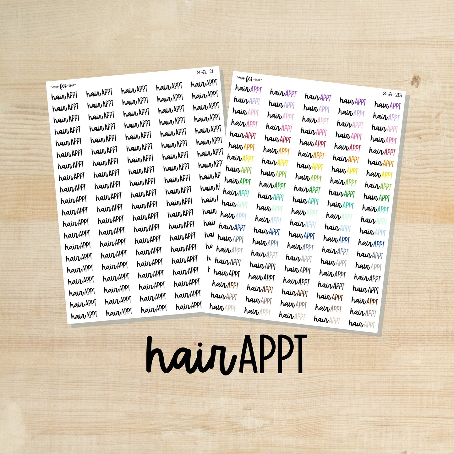 S-A-21 || HAIR APPOINTMENT script stickers