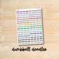 DOODLES-26 || DUMBBELL doodle planner stickers