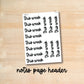 S-B-02 || THIS WEEK notes page header script stickers