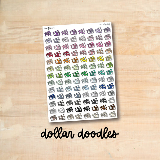 DOODLES-30 || DOLLAR doodle planner stickers