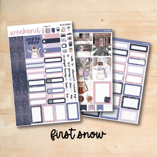 MK-150 || FIRST SNOW weekly planner kit for Erin Condren, Plum Paper, MakseLife and more!