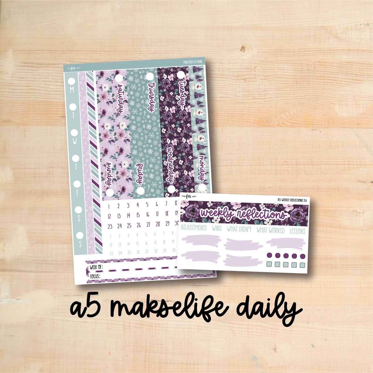 ML Daily 151 || SNOWY BLOSSOMS A5 MakseLife Daily Kit