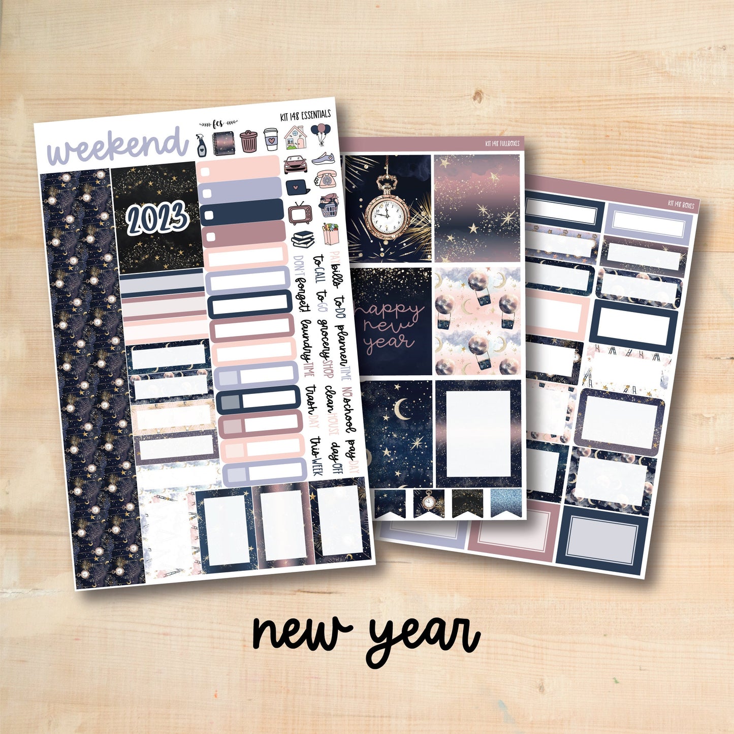 KIT-148 || NEW YEAR weekly planner kit for Erin Condren, Plum Paper, MakseLife and more!