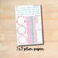 7x9 Plum NOTES-FEB153 || MY VALENTINE 7x9 Plum Paper February notes page