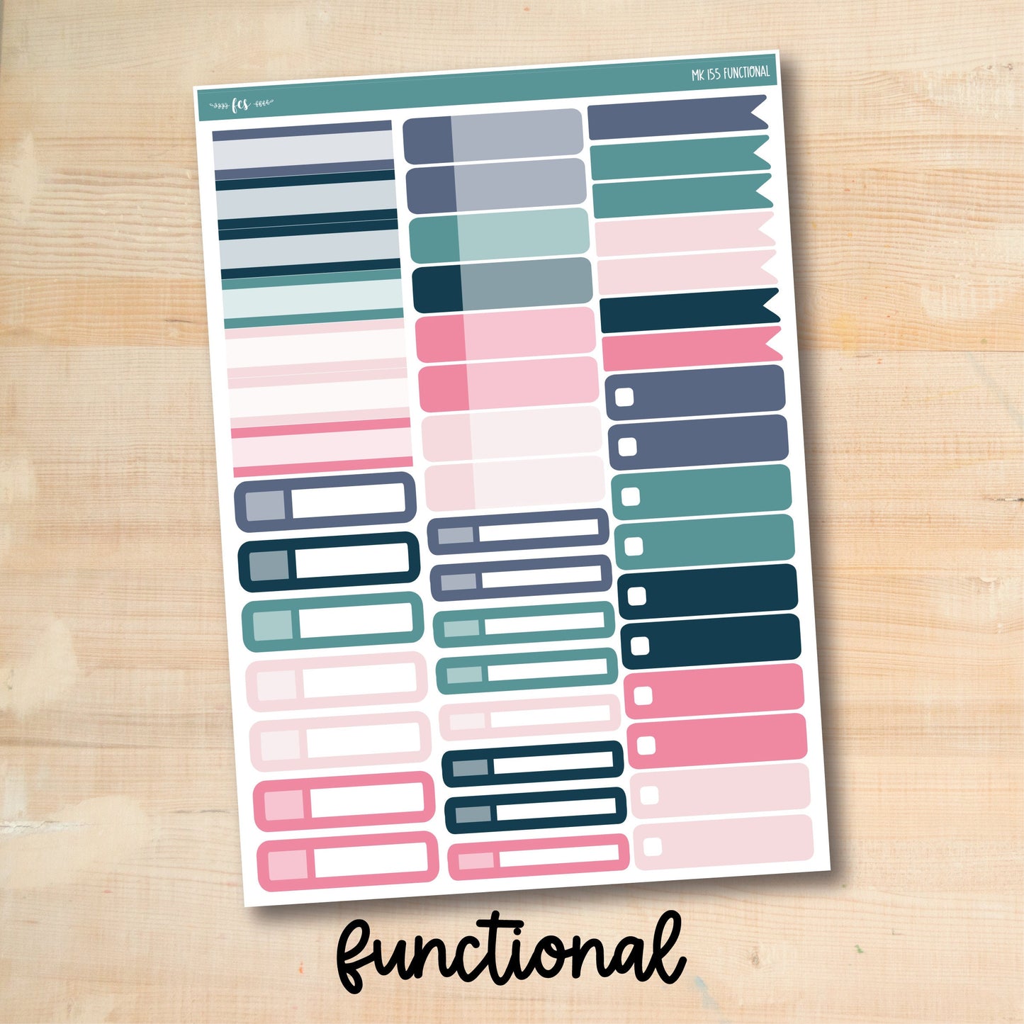 MK-155 || CELESTIAL FLORAL weekly planner kit for Erin Condren, Plum Paper, MakseLife and more!