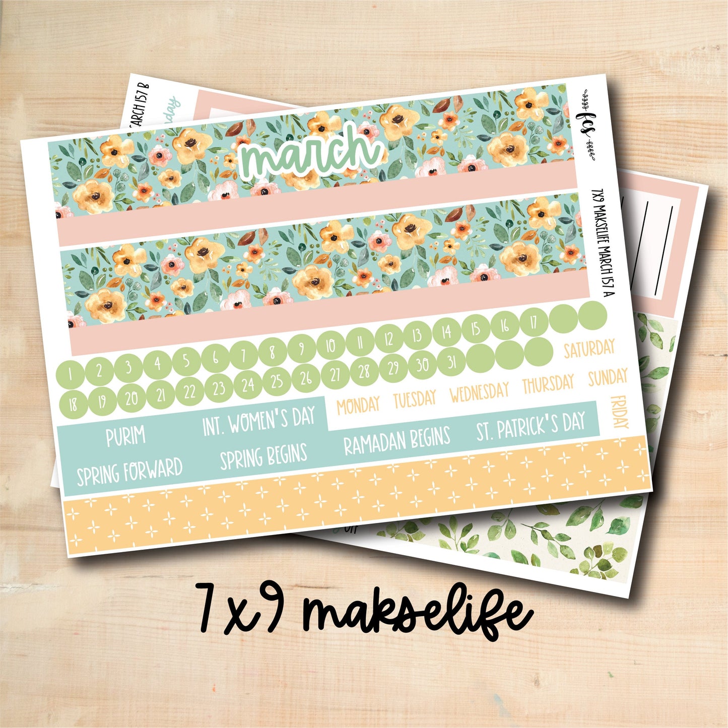 7X9 ML-MAR157 || SPRING FLOWERS 7x9 MakseLife March Monthly Kit