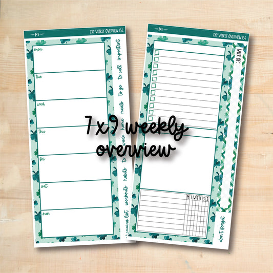 7x9-WO 156 || LUCKY 7x9 Daily Duo Erin Condren Weekly Overview