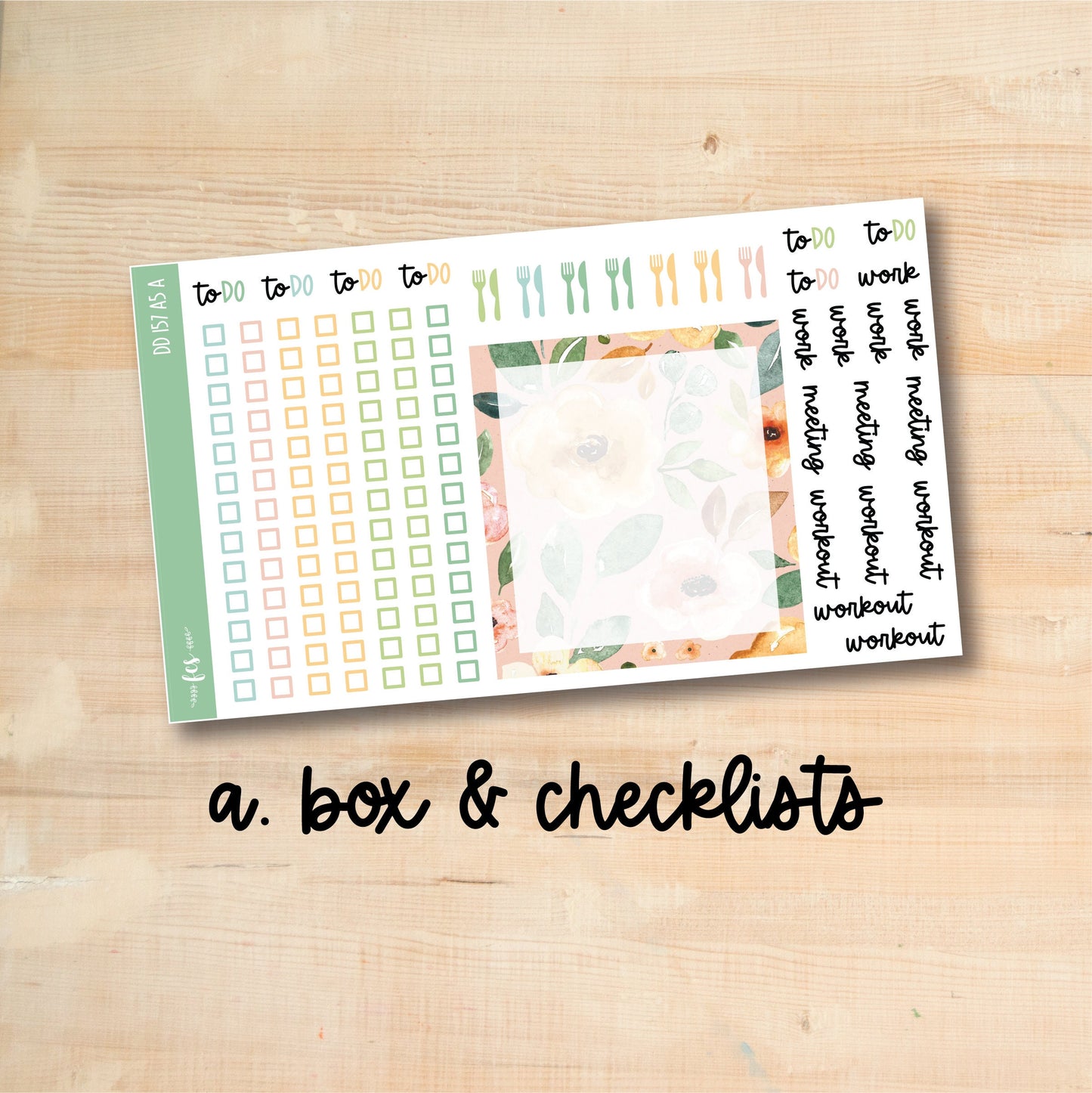 A5 Daily Duo 157 || SPRING FLOWERS A5 Erin Condren daily duo kit