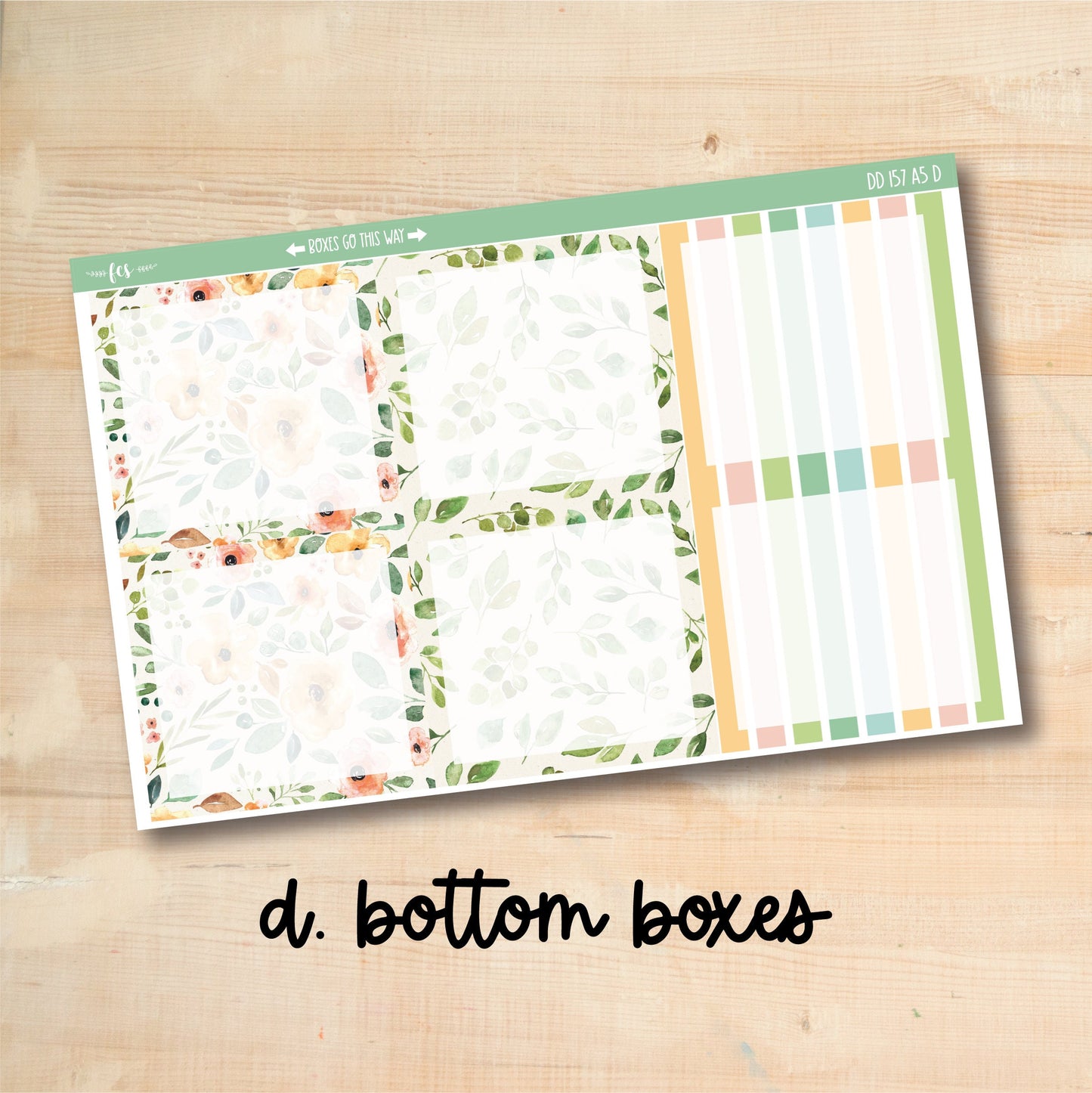 A5 Daily Duo 157 || SPRING FLOWERS A5 Erin Condren daily duo kit
