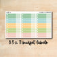 BUDGET-157 || SPRING FLOWERS 8.5x11 budget labels