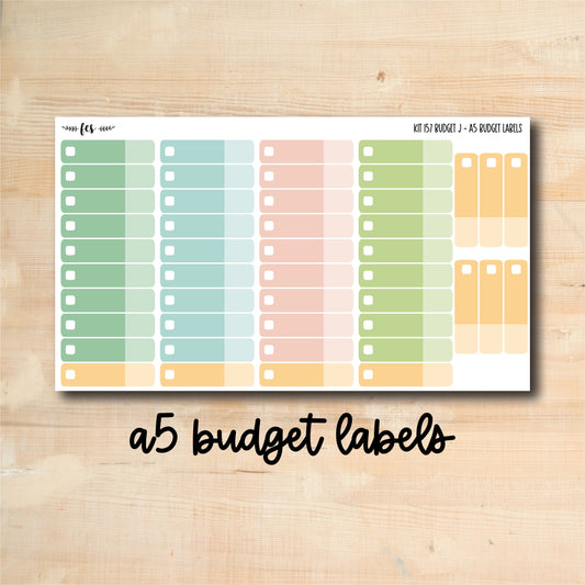 BUDGET-157 || SPRING FLOWERS A5 budget labels